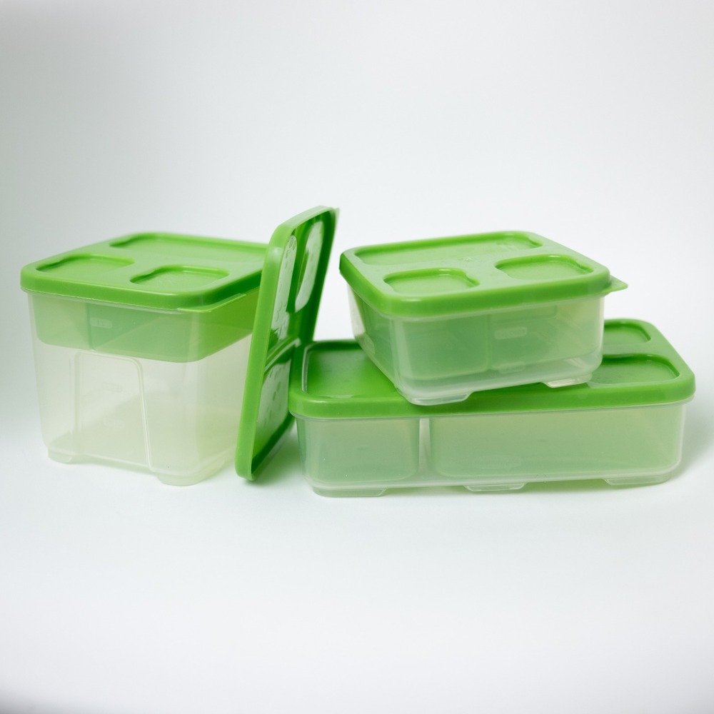 Rubbermaid LunchBlox Containers Meal Prep Food Storage Green Stackable Bento